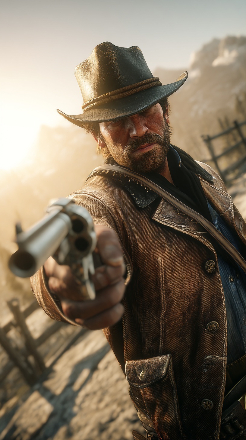 Heroic Cowboy Portrait in Cinematic Lighting
