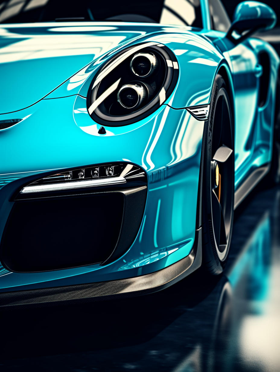 Hyper Realistic Metallic Porsche 911 Turbo Renderings: Immersive 1980's Style