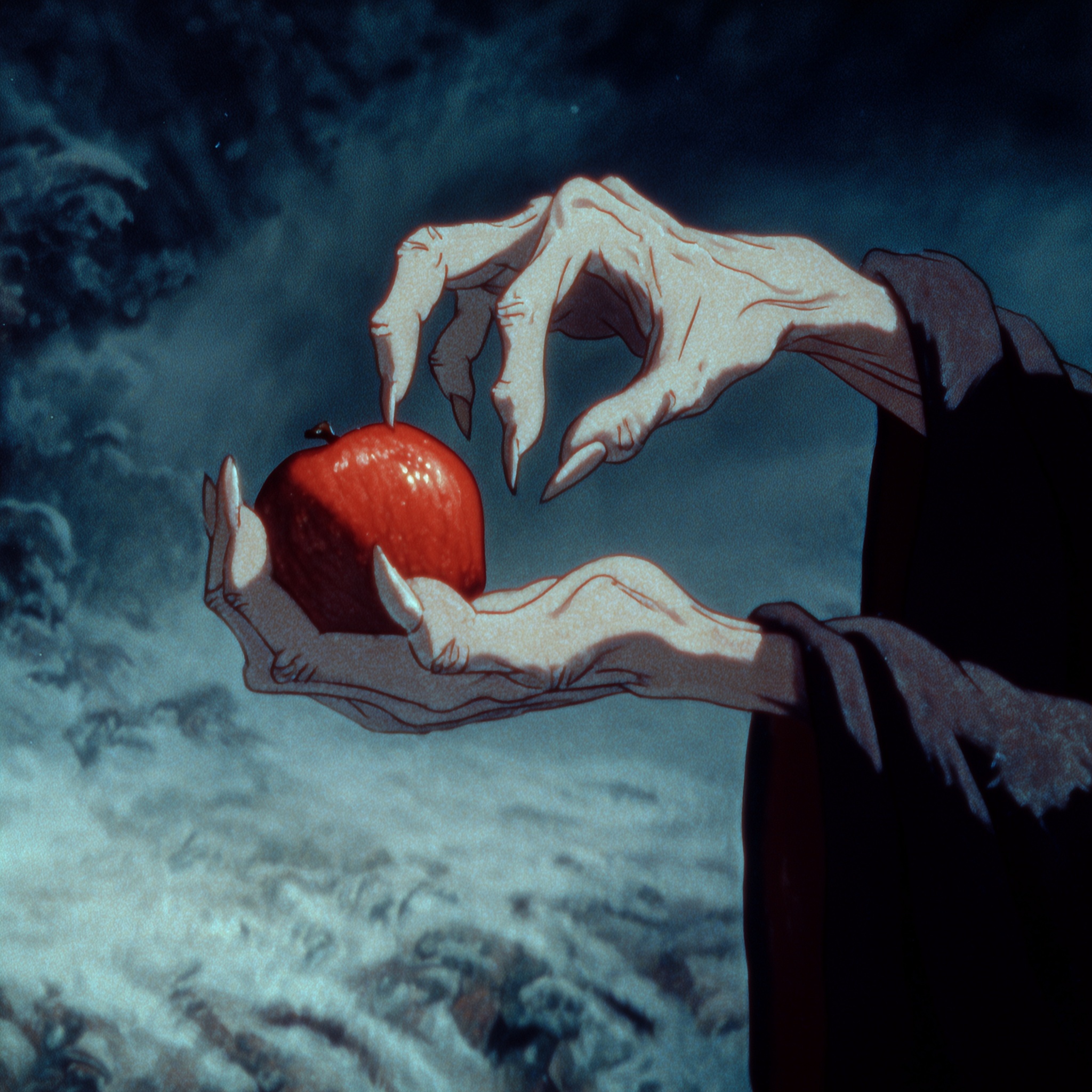 Enchanting Apple: Witches' Offer in Vintage Style