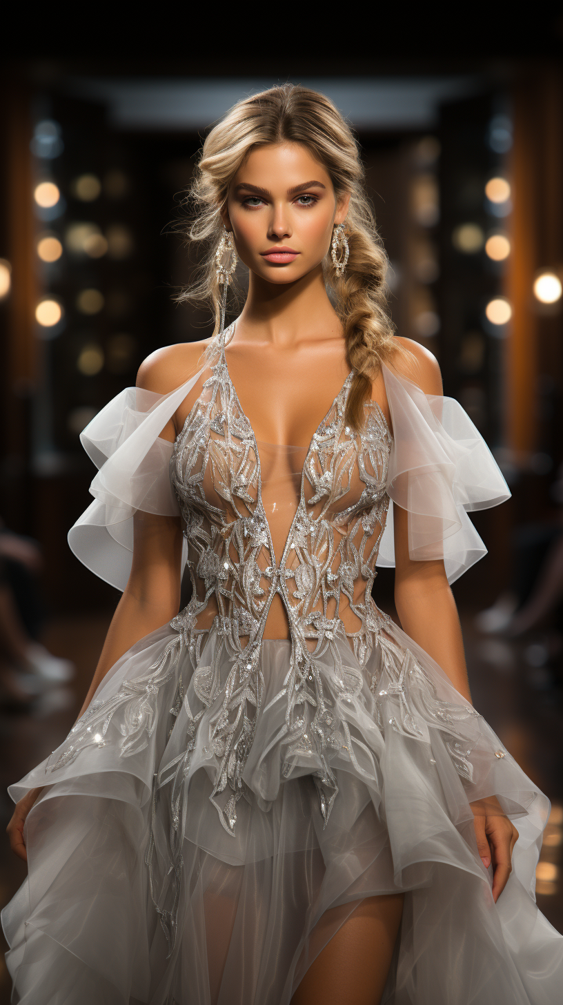 Dazzling Couture: Exquisite Ballgown for a Runway Queen