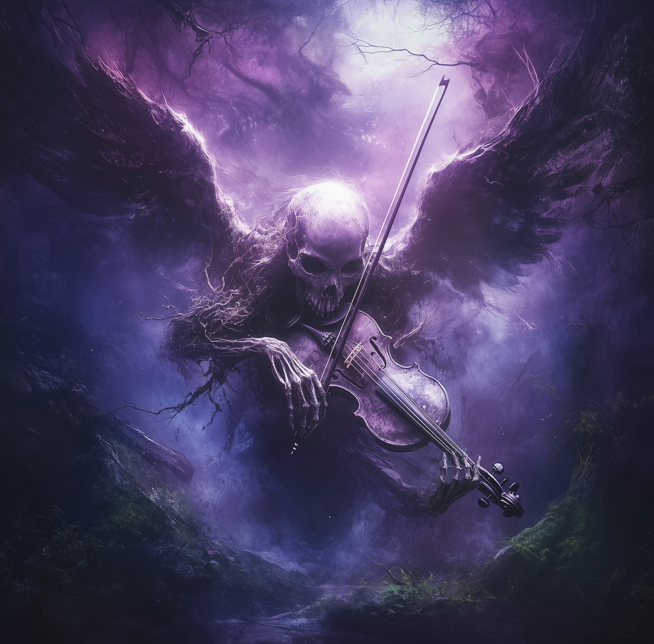 Dark Fantasy Album: Angelic Skull with Wings