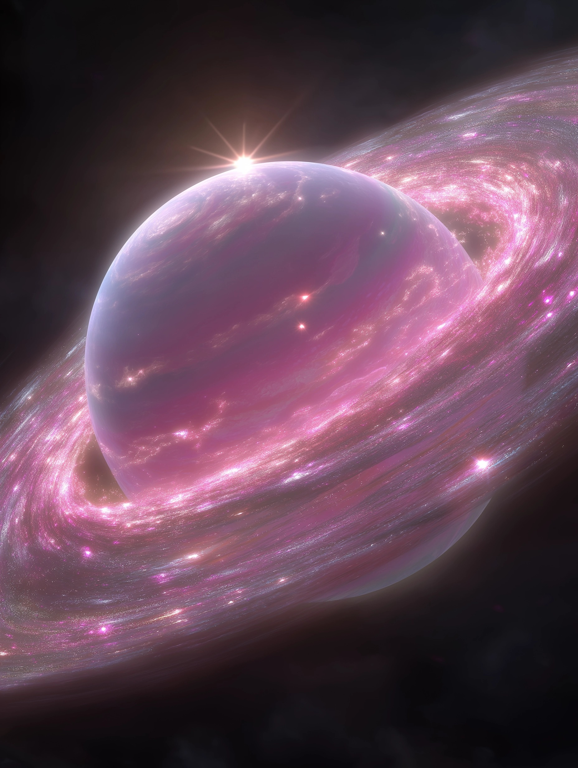 Discover the Mystic Planet with Vibrant Dust Rings