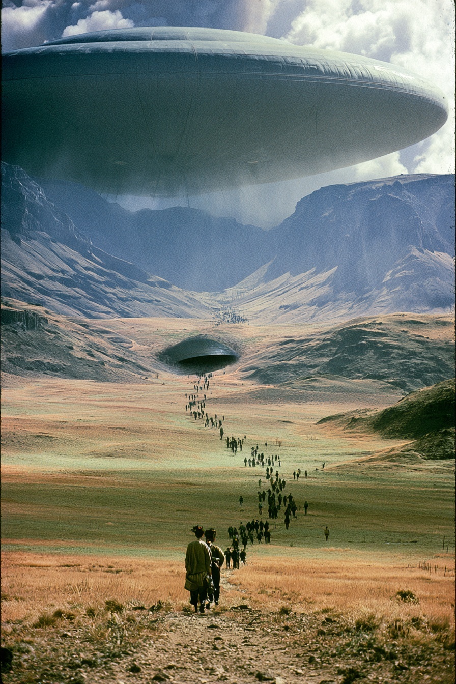 Capture the Mystery: UFO & People in Vintage Photo