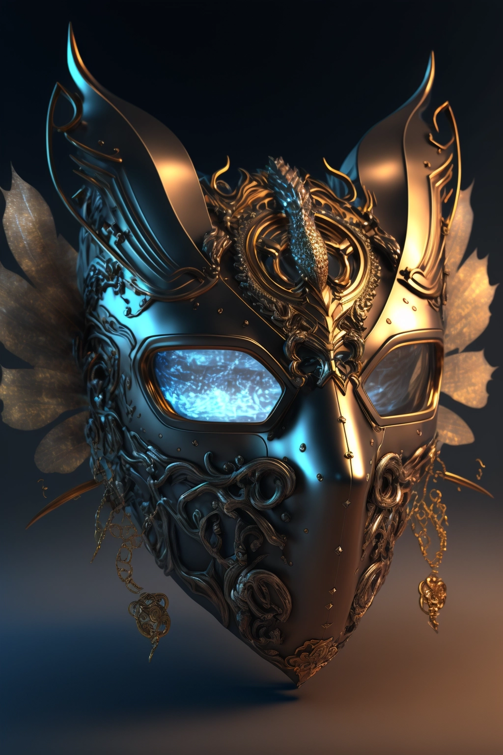 Animal Glass Masks in Space: Steampunk Elegance