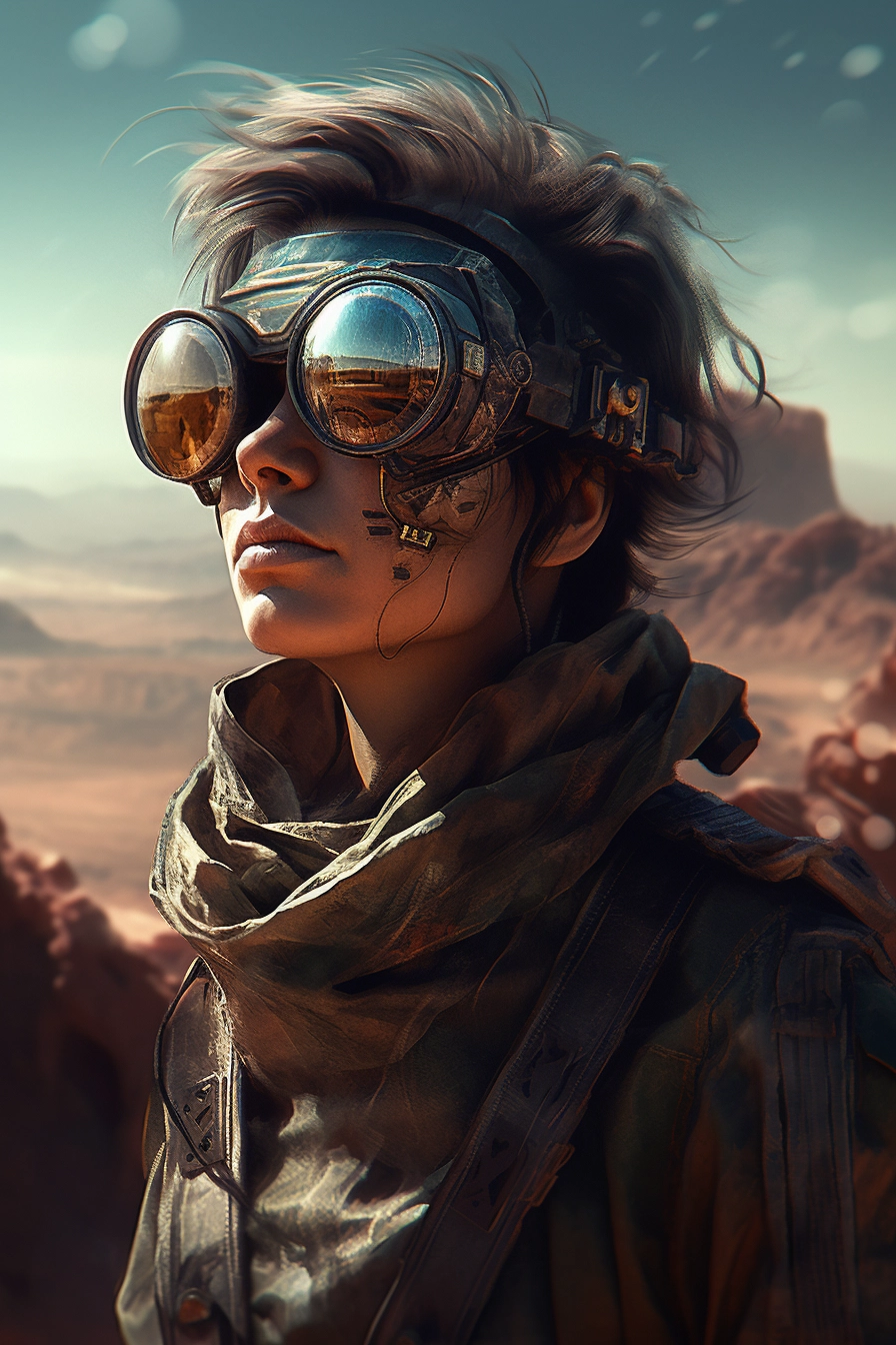 Mad Planet HD Wallpapers: Cyberpunk Desertwave Art