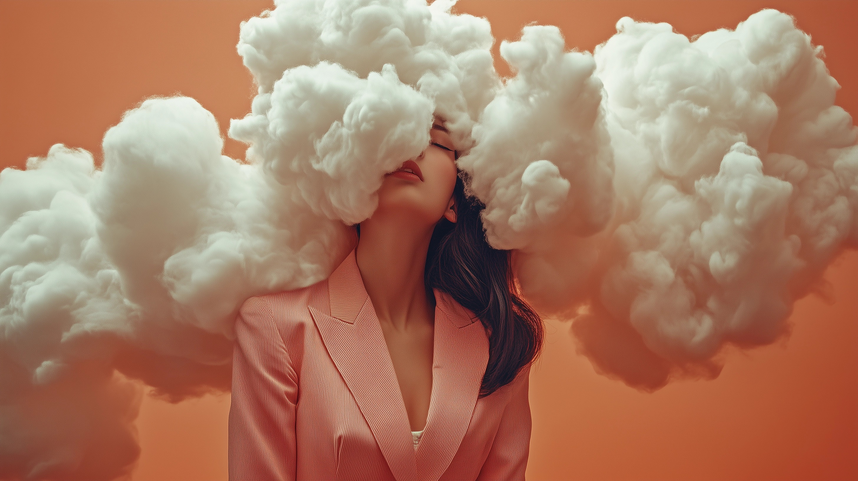 Dreamy Encounter: Business Chic Meets Cloudy Fantasy