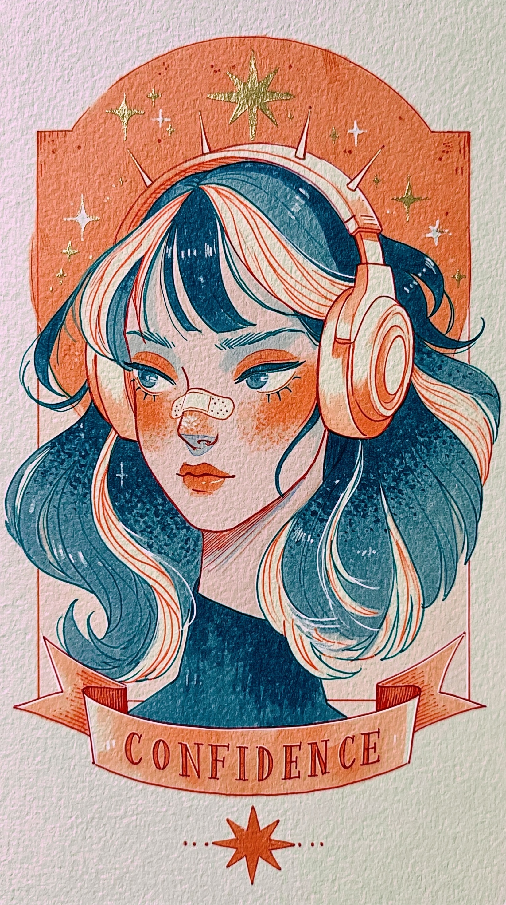 Bold Confidence: Punk Style Illustration