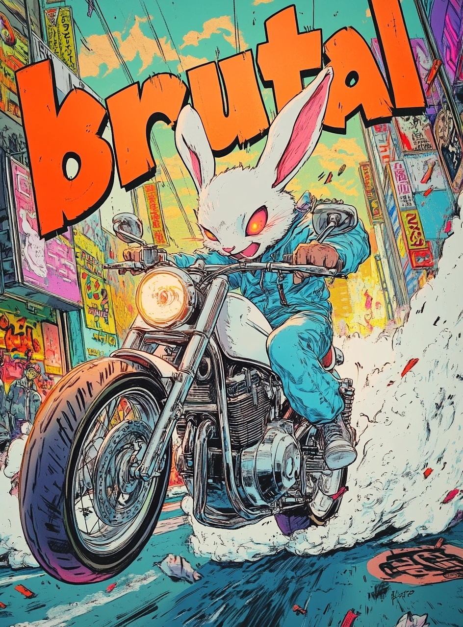 Brutal: Epic Bunny Adventure on a Motorcycle