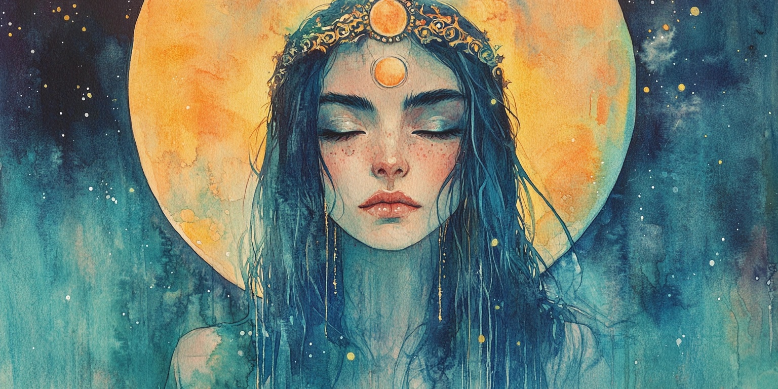 Enlightening Tarot: High Priestess with Moon Crown