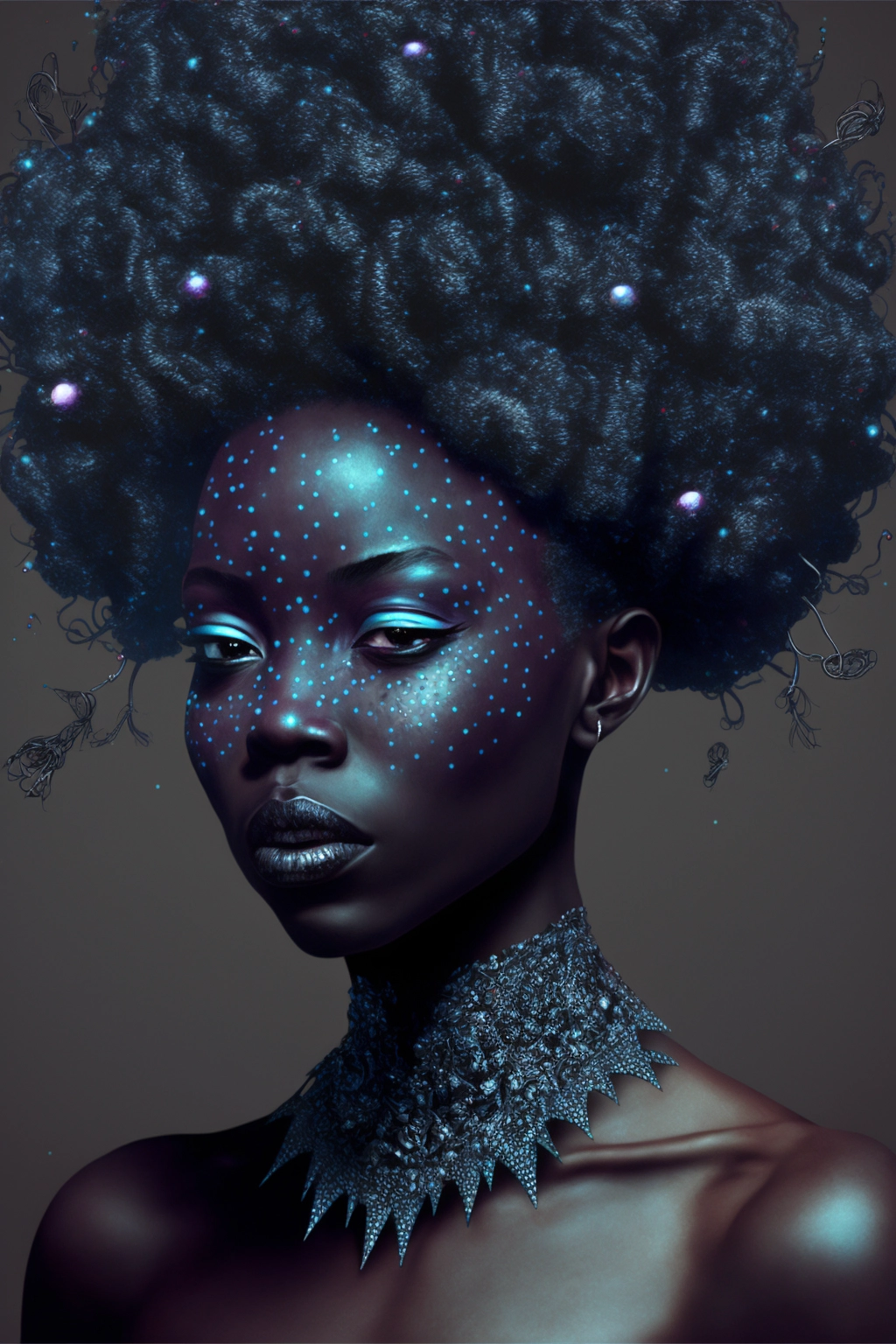 Discover the Edgy Style of Afrogoth Glittervoid