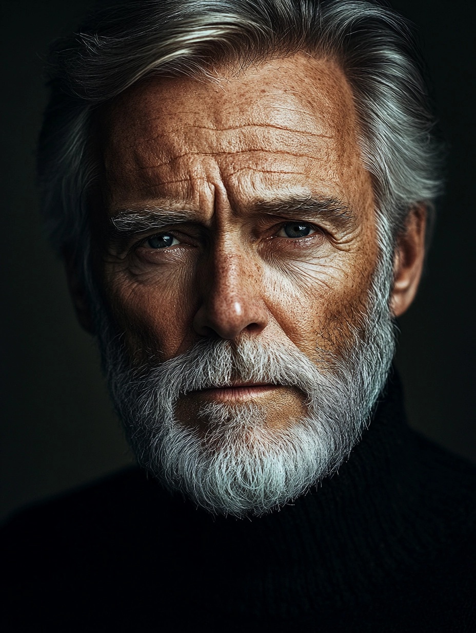 Charismatic Elderly Man: Captivating Portrait