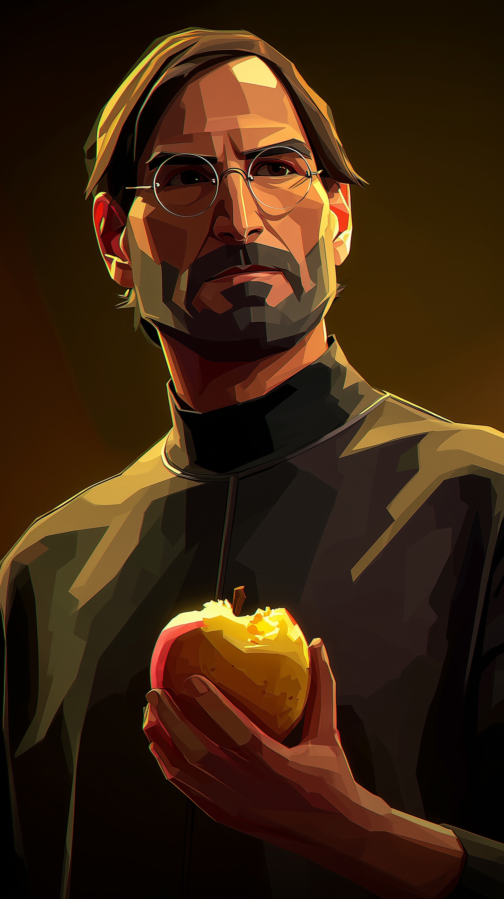 Young Steve Jobs: Iconic Core Illustration