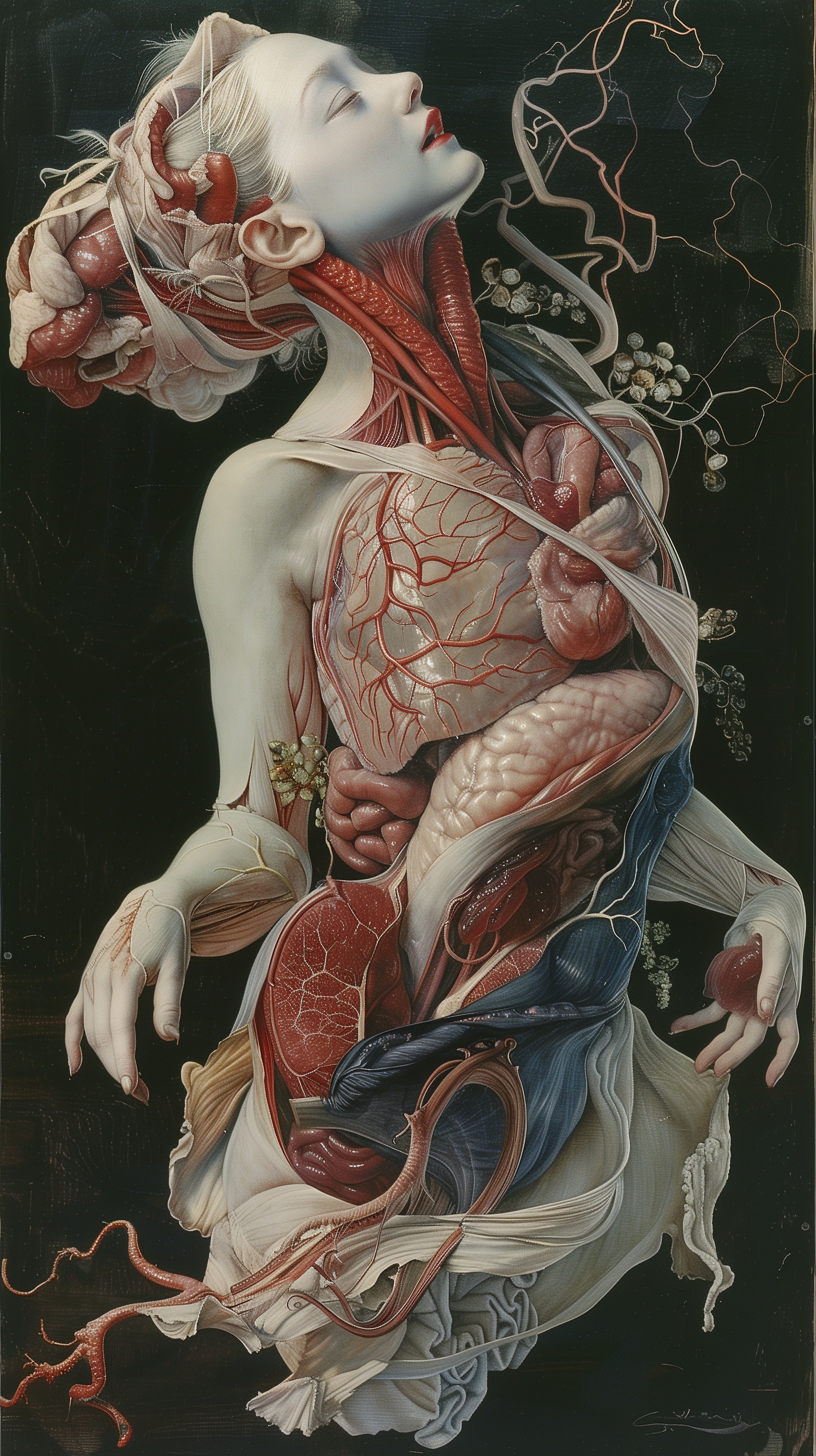 Dramatic Surreal Anatomy in Dreamy Oil Painting