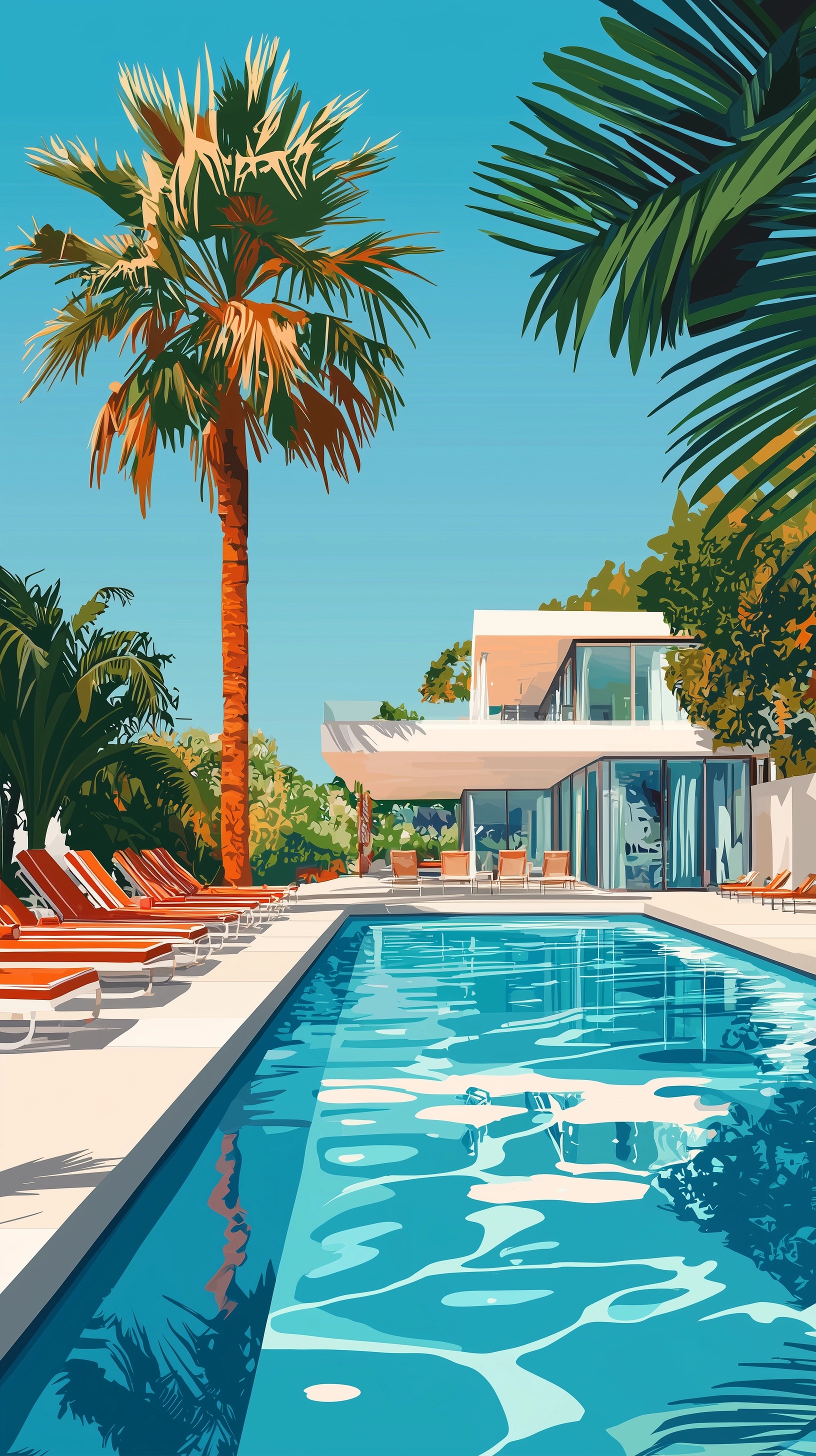 Chill in Style: LA 80s Poolside Bliss