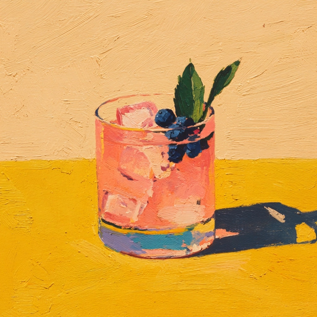 Pastel Pink Cocktail: A Matisse-Inspired Delight