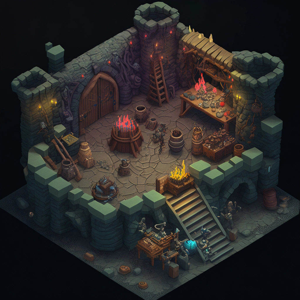 Explore a Realistic Dungeon with Miniatures and Monsters