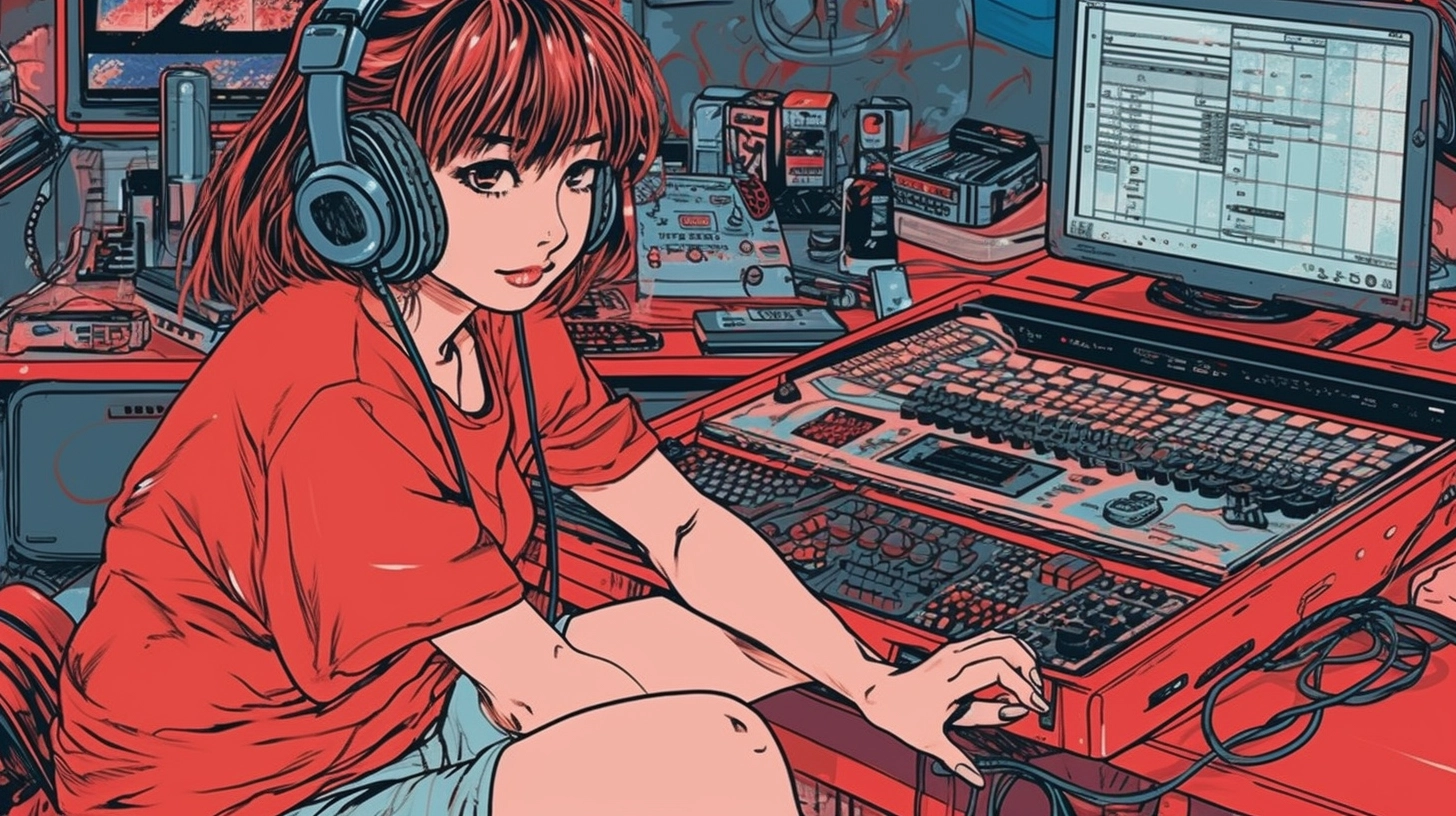 Sweet Japanese Girl Illustration - 90s OVA Style