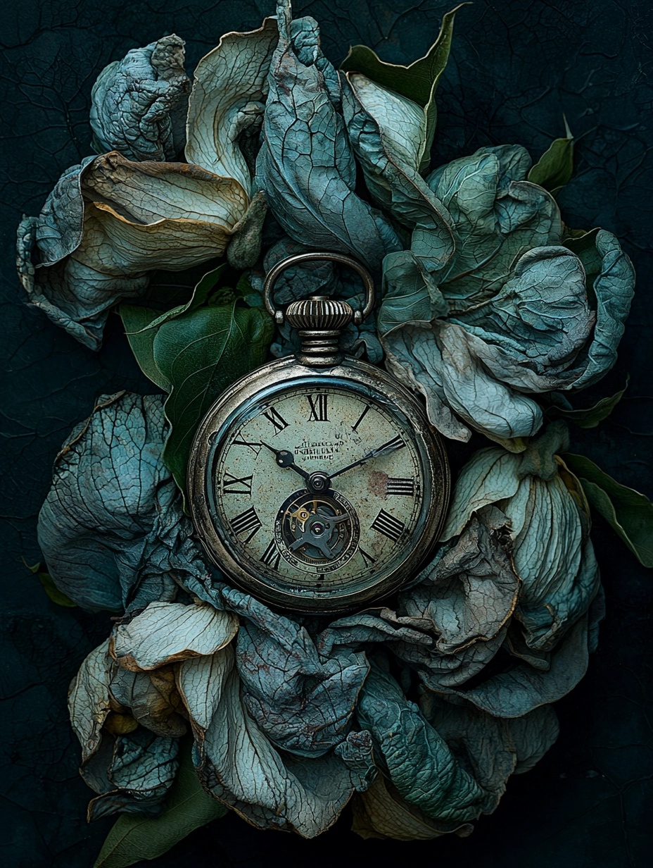 Timeless Elegance: Vintage Pocket Watch Still Life