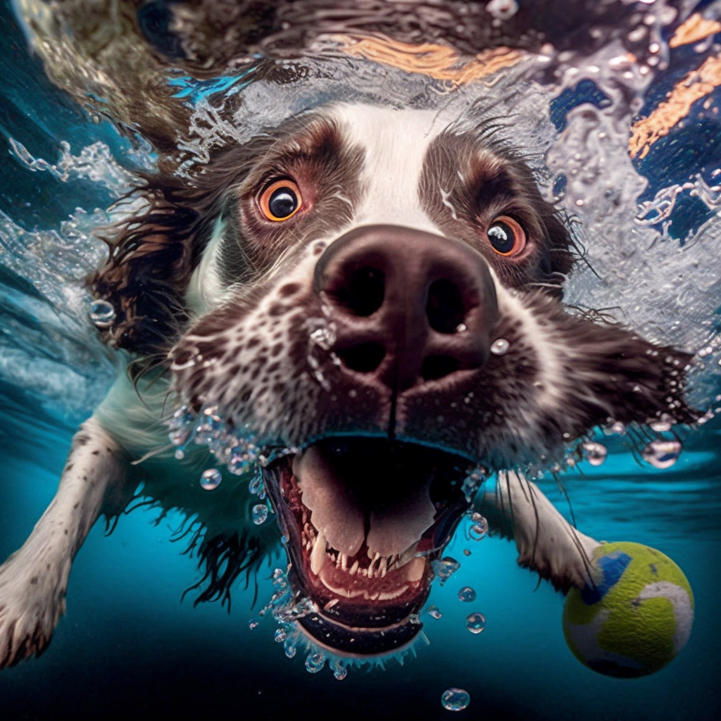 Underwater Dog Catching Ball - Stunning Photo by Seth Casteel