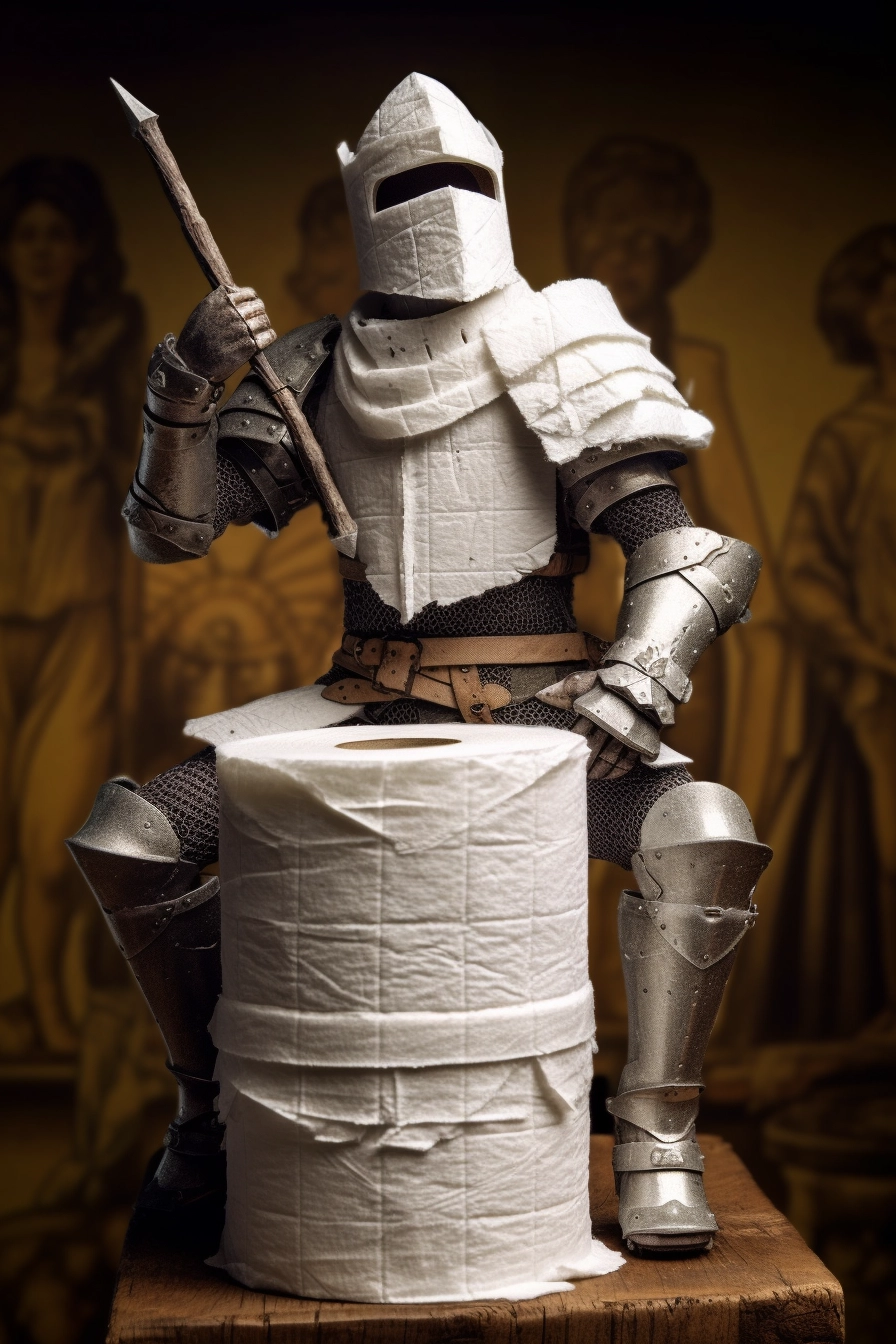 Defend Your Throne with Toilet Paper Knight