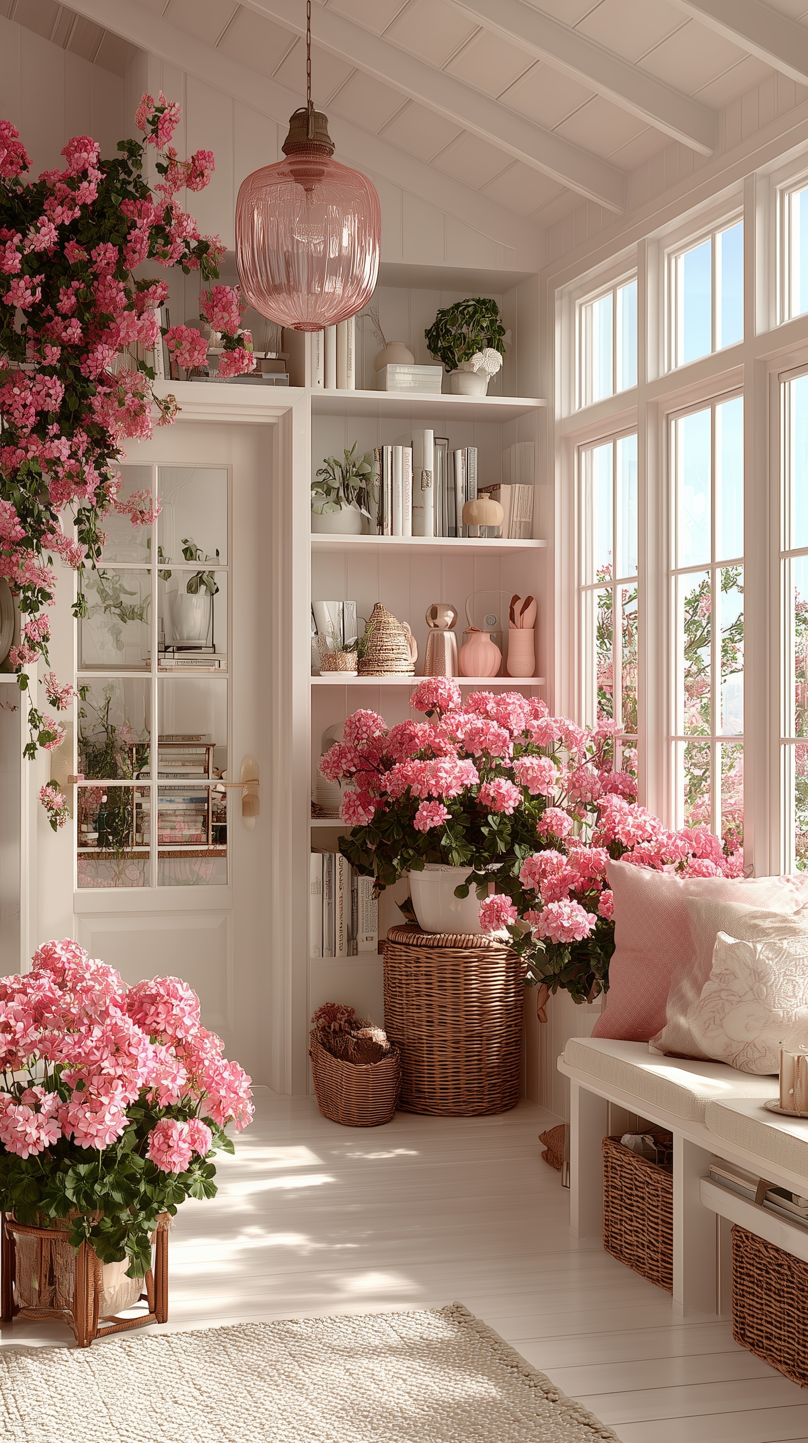 Brighten Your Space with Pink Geraniums in 8K