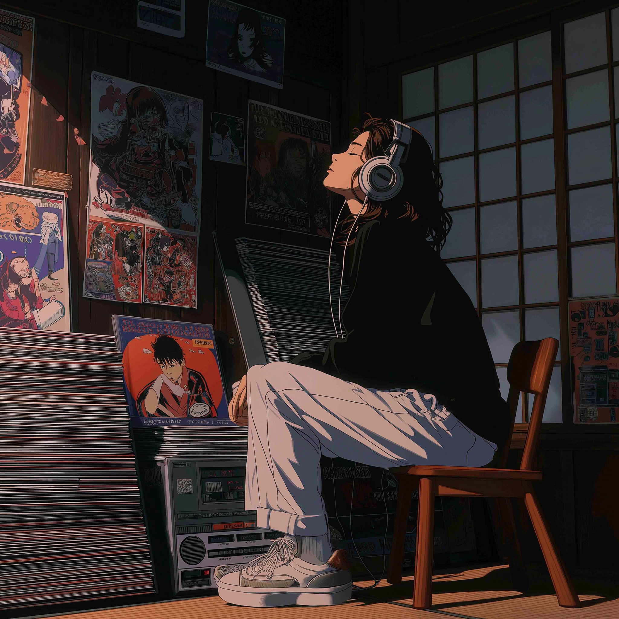 Retro Vibes: Music & Nostalgia in a Cozy Room
