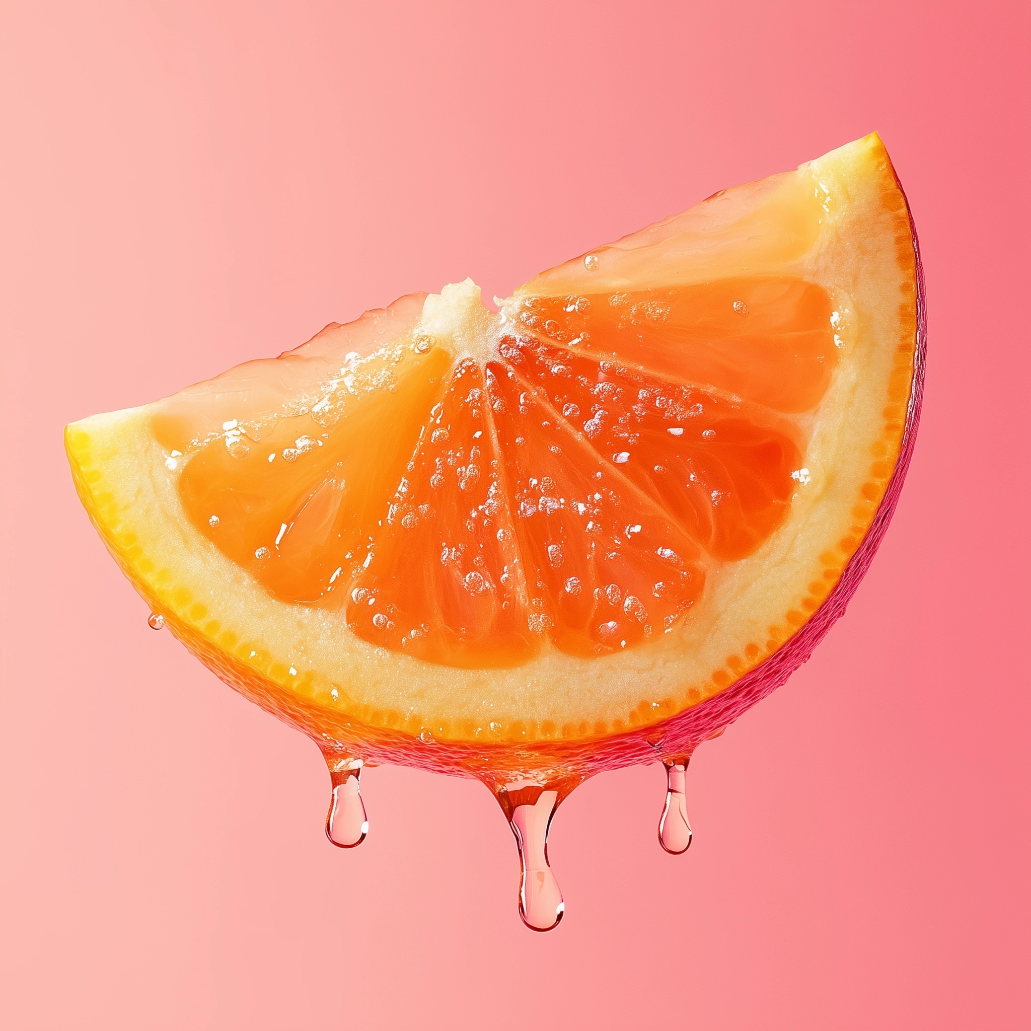 Refreshing Grapefruit Slice in Vibrant Pink