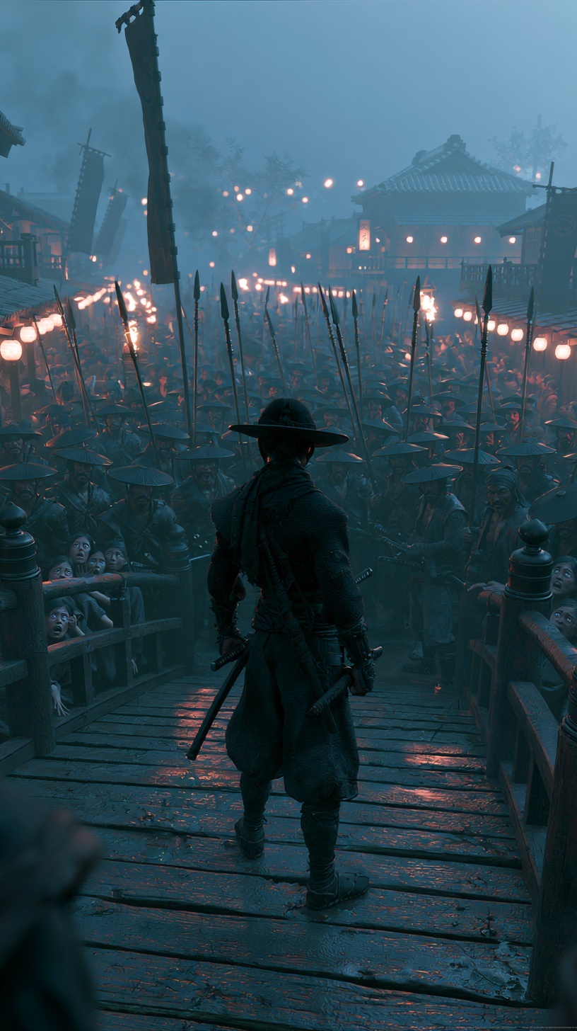 Midnight Showdown: Fuma Kotaro's Gang in Edo