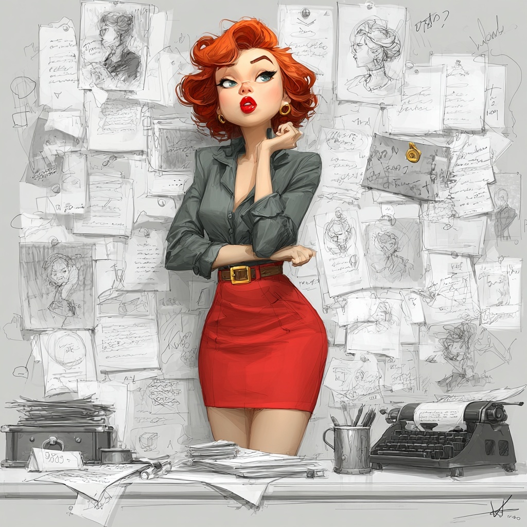 Empowering Leadership: A Redhead's Dynamic Team