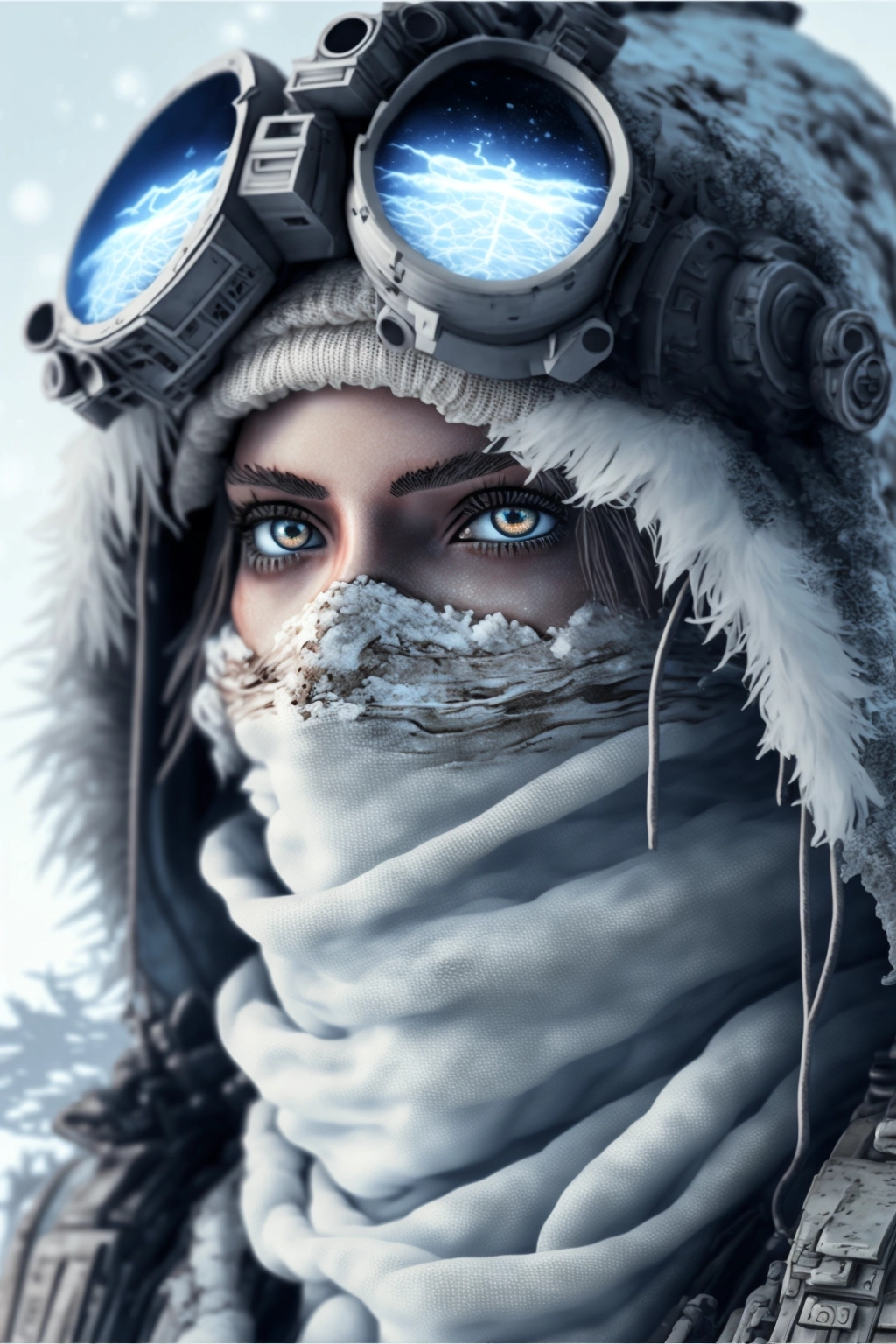Snow Sniper: Hyper-Realistic 8K Canon Portraits