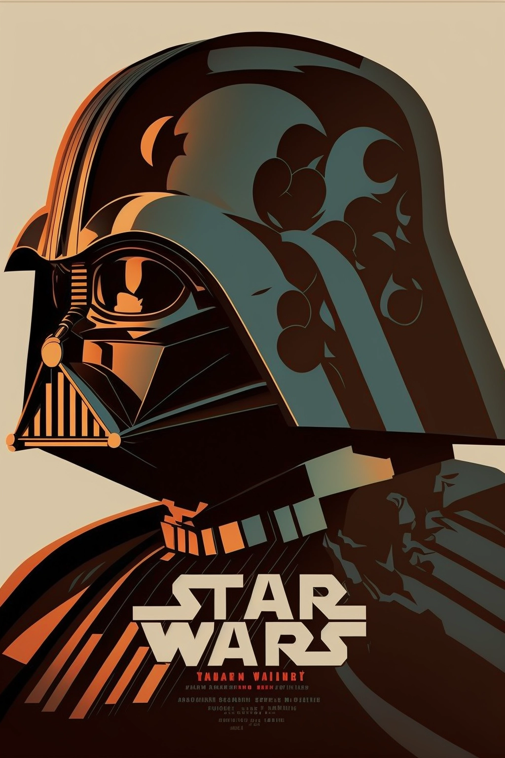 Tom Whalen's Darth Vader Art Print