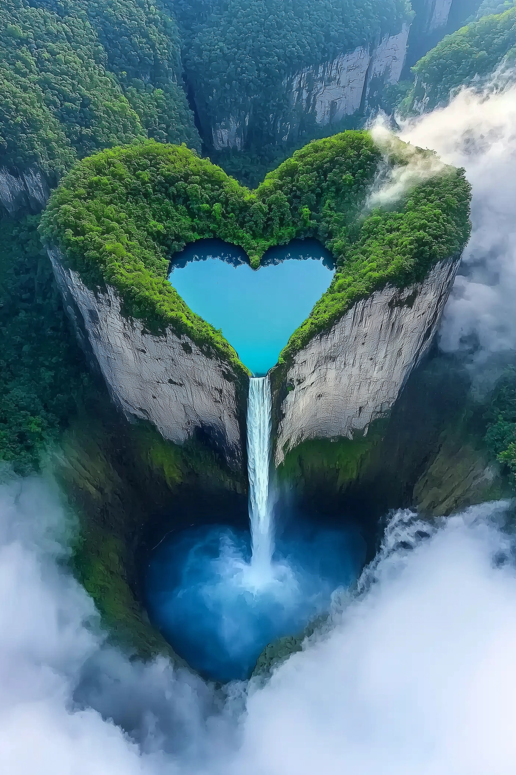 Heart-Shaped Mountain: Nature's Love Masterpiece