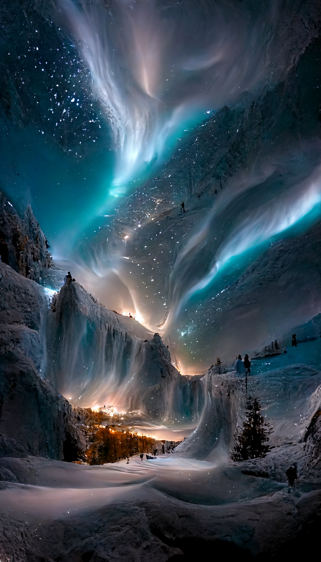 Stunning CG Snowfall: Surreal 8K Landscape Photography