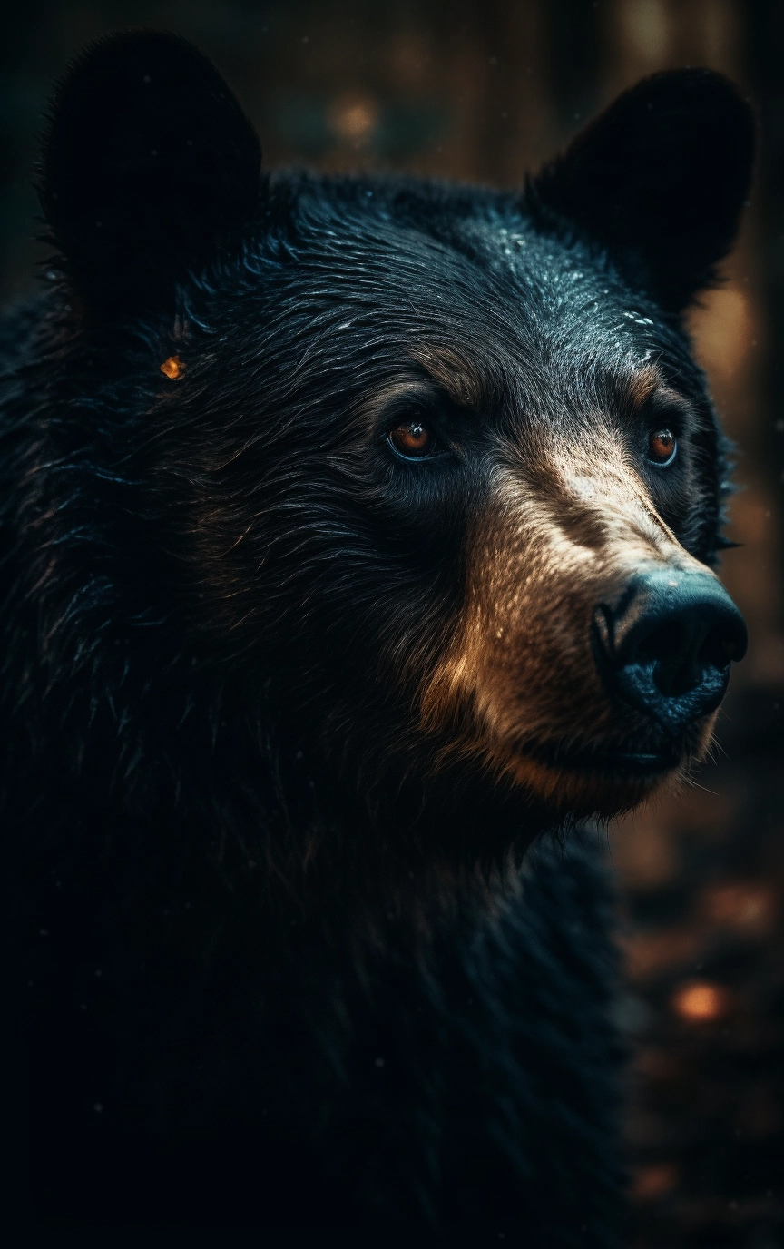 Black Bear: Surreal Cinematic Macro Shot