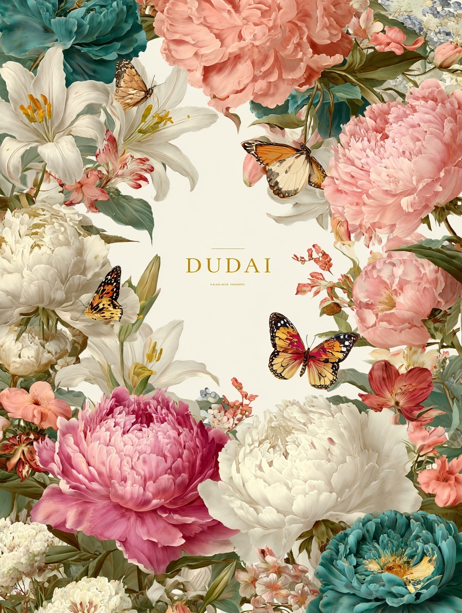 Elegant Vintage Floral Design for Luxury Fashion