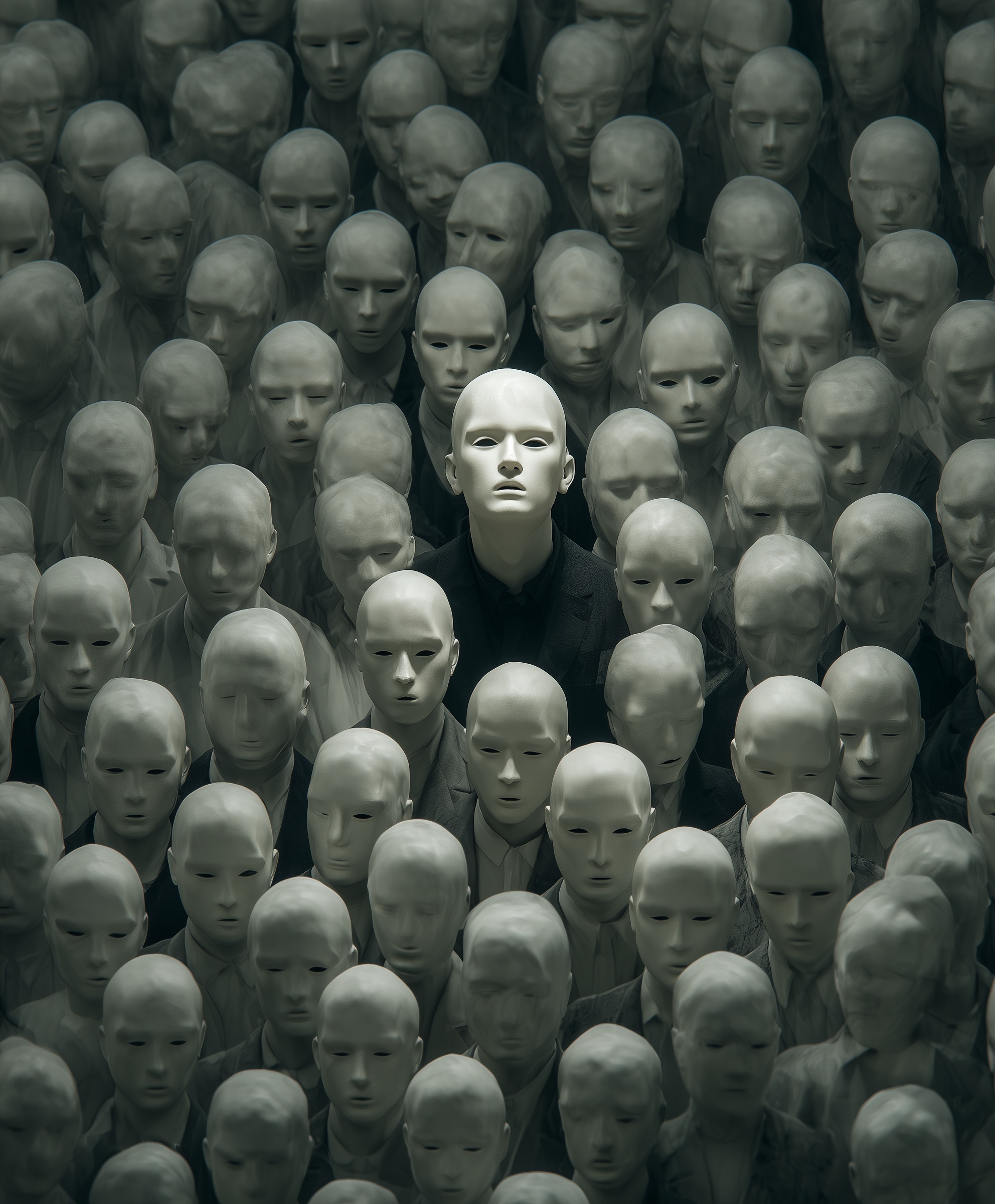 Unmasking Fear: One Honest Face in a Sea of Masks