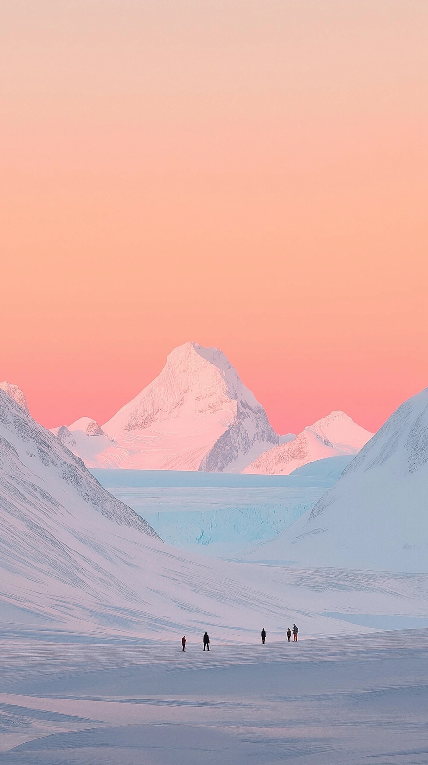 Stunning Minimalist Antarctic Dusk Wallpaper