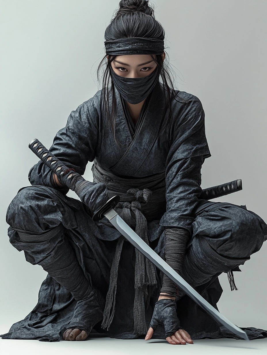 Stealthy Japanese Shinobi Ready to Strike