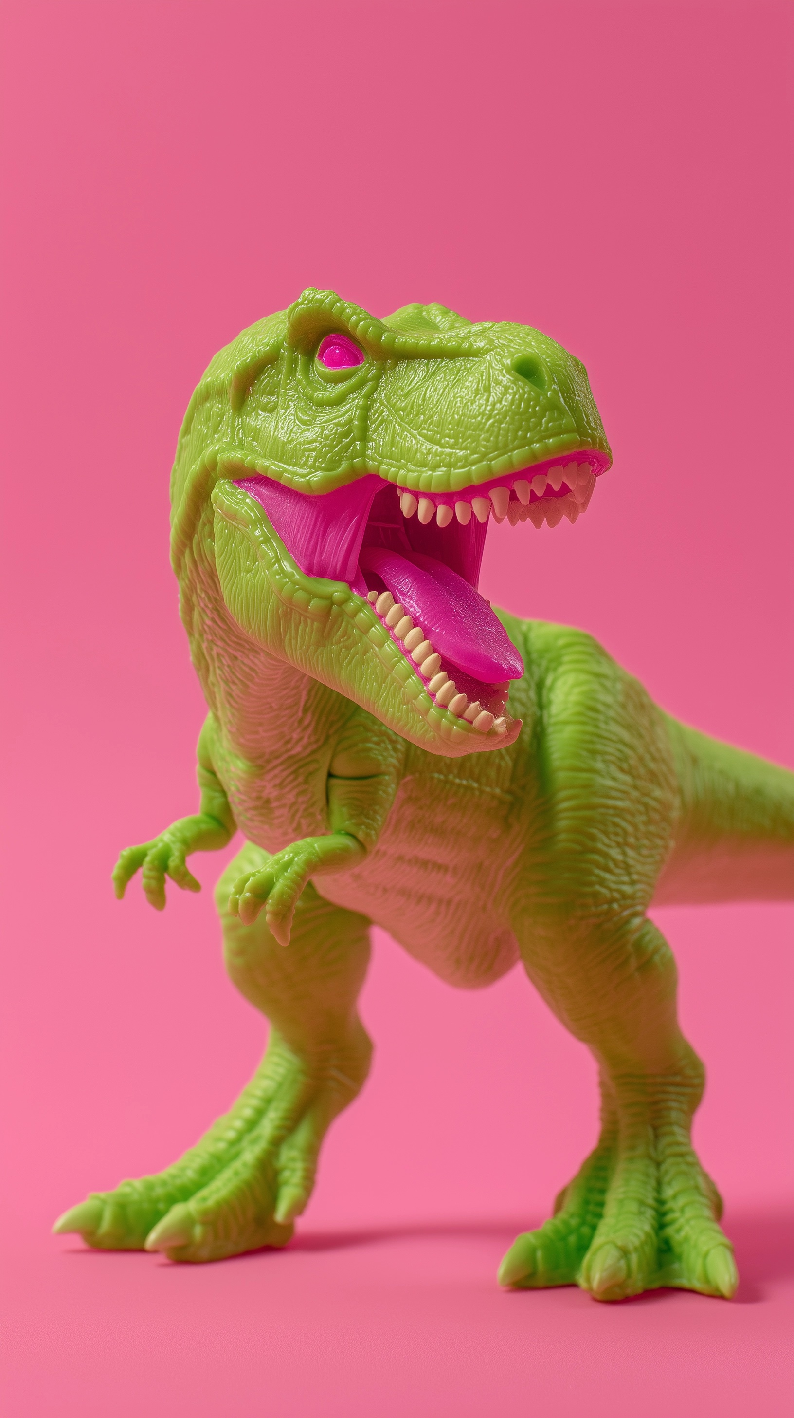 Neon Green T-Rex Action Figure - Bold & Colorful!