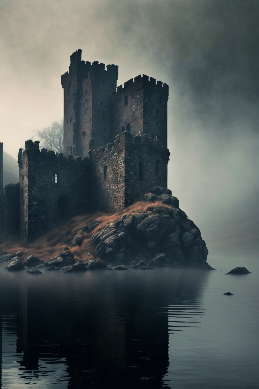 Mysterious Castle in the Mist