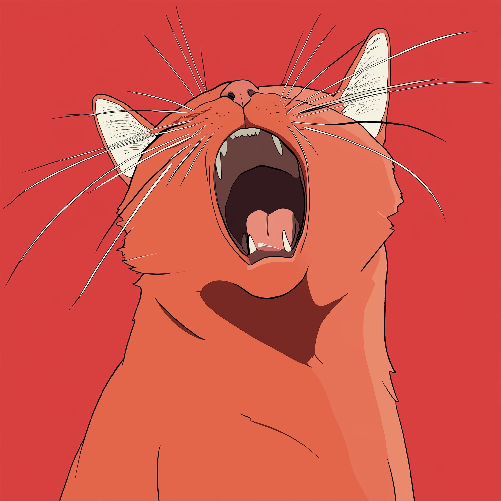 Charming Yawning Cat Animation to Brighten Your Day