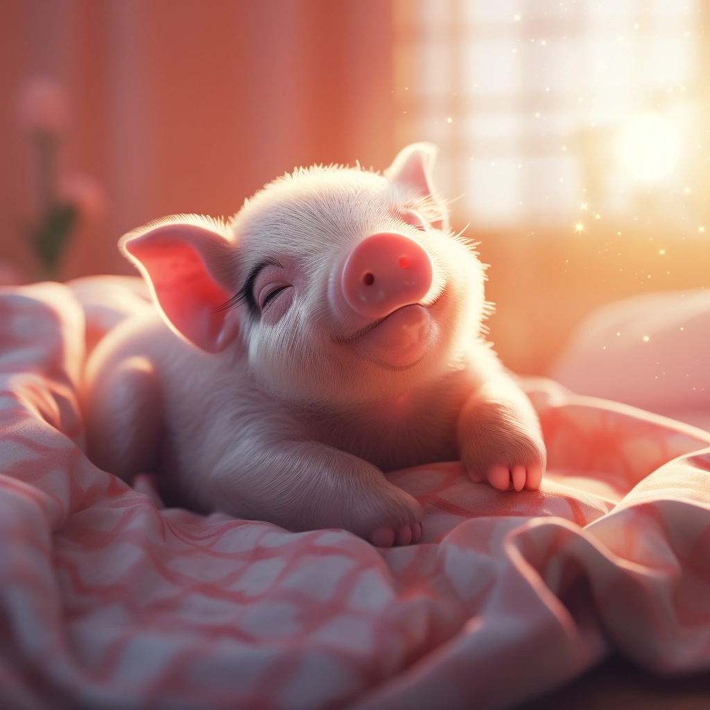 Adorable Piglet Baby Doll: Cute and Comfortable Sunbathing Bedtime Companion