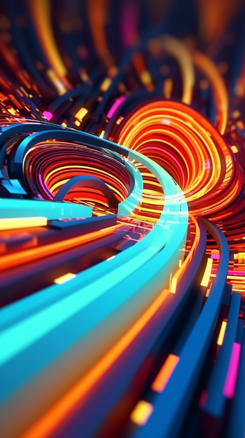 Neon Geometrics: Abstract Animation in 32K UHD