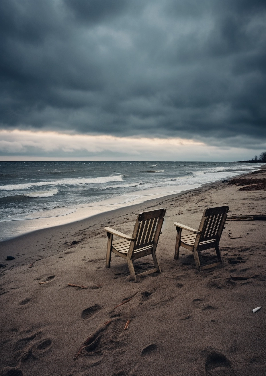 Stormy Baltic Beach: Tense & Scary Ambience