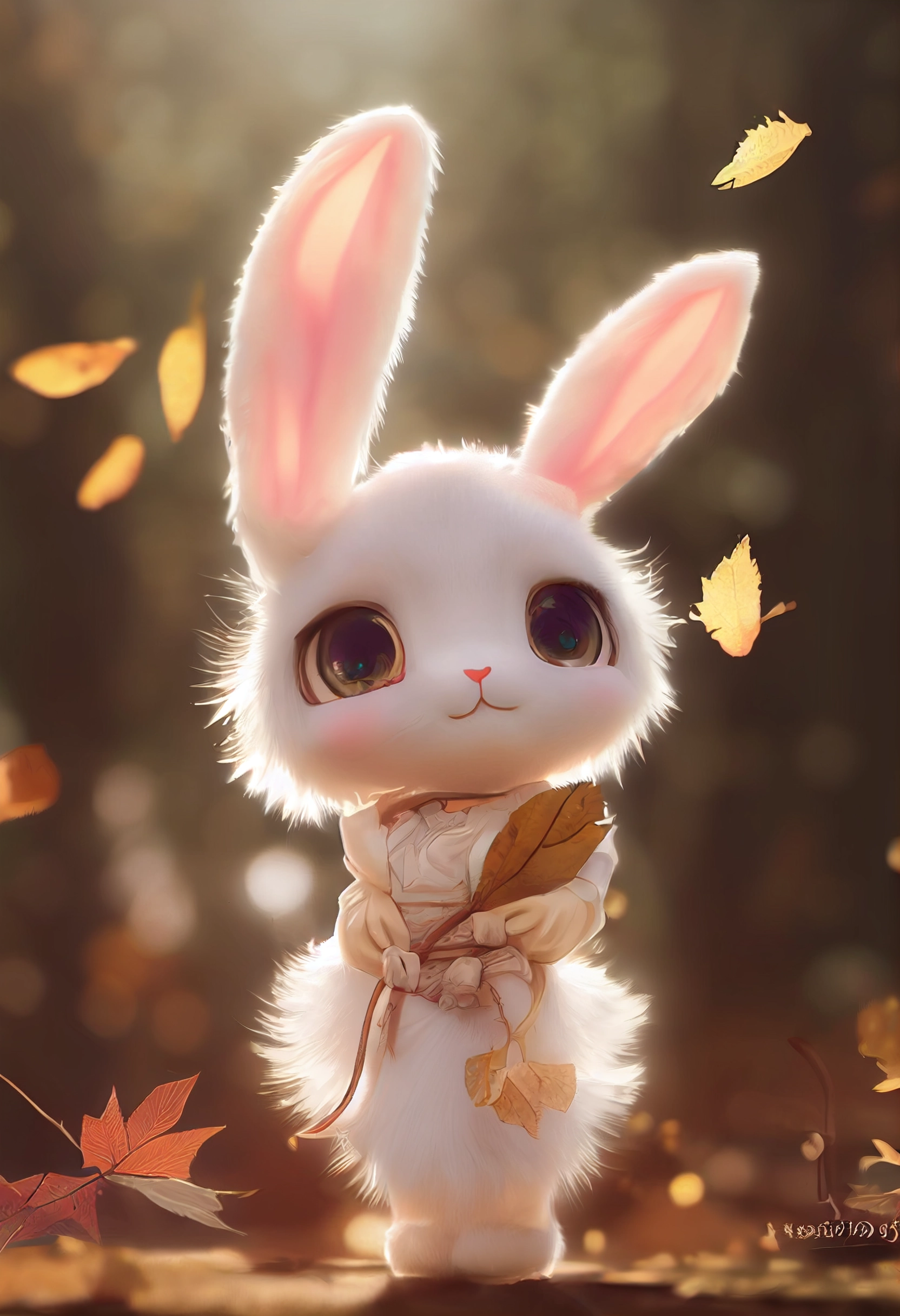 Realistic 3D Animation of Cute Rabbit in Hanfu