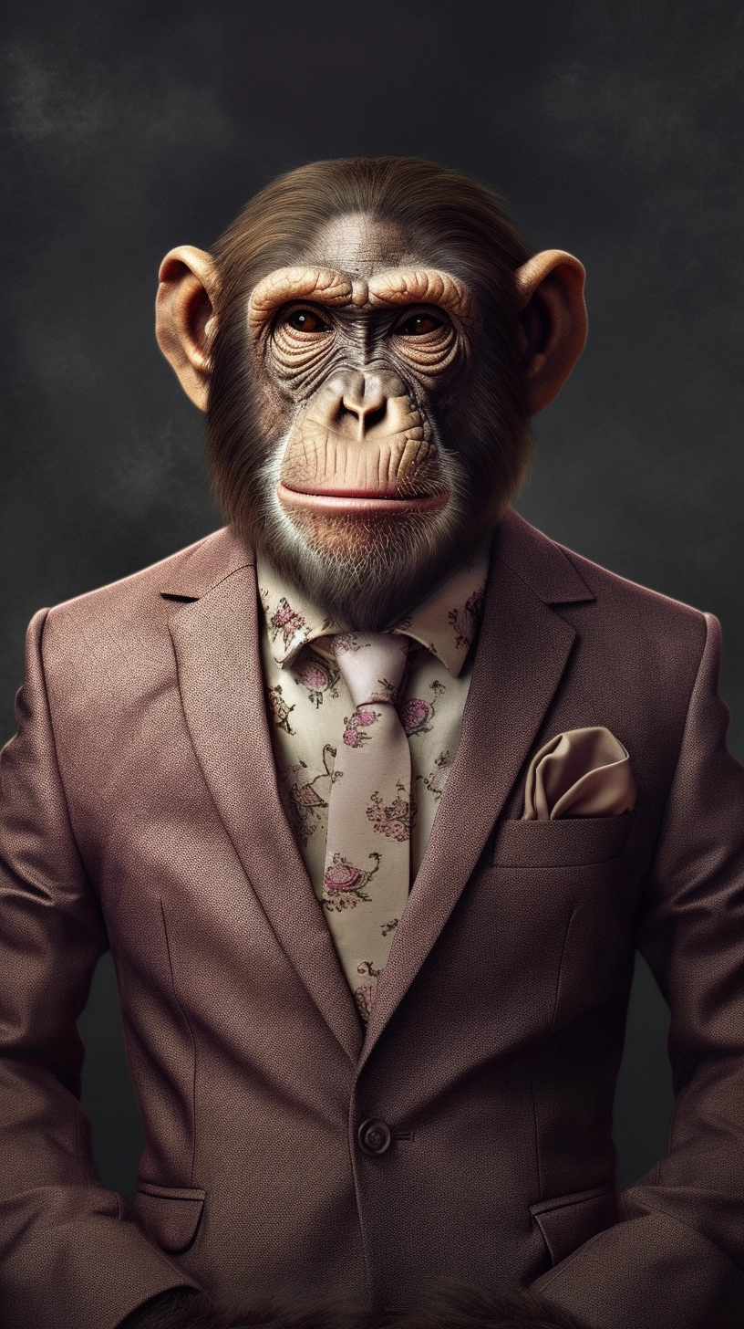 Charming Monkey Portrait in High Resolution