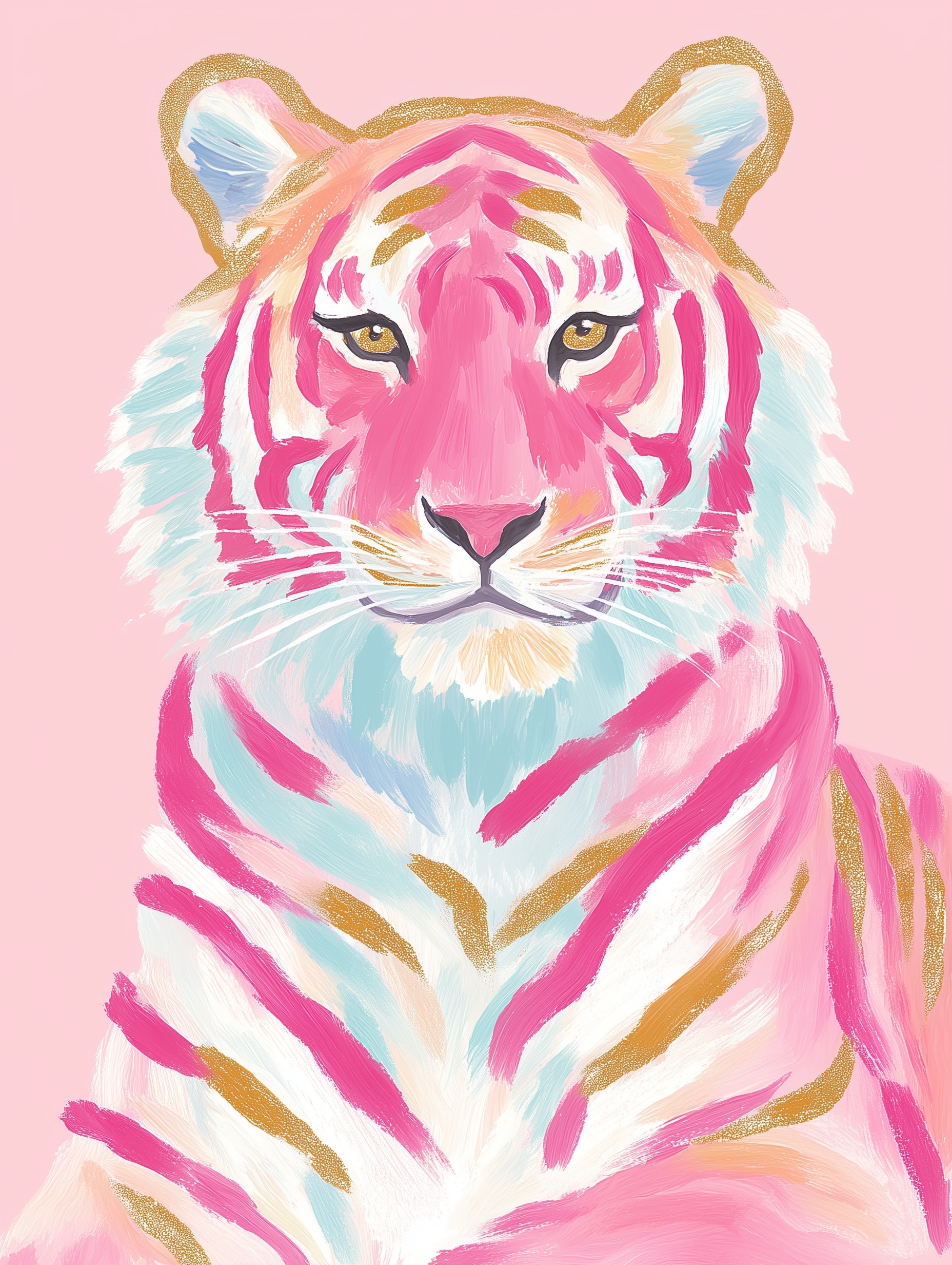 Bold Artistry: Tiger's Striking Modern Portrait