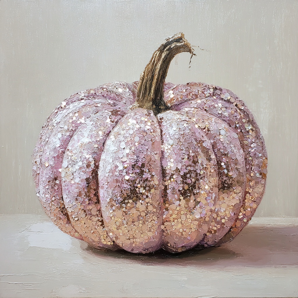 Chic Pink Disco Pumpkin Farmhouse Art