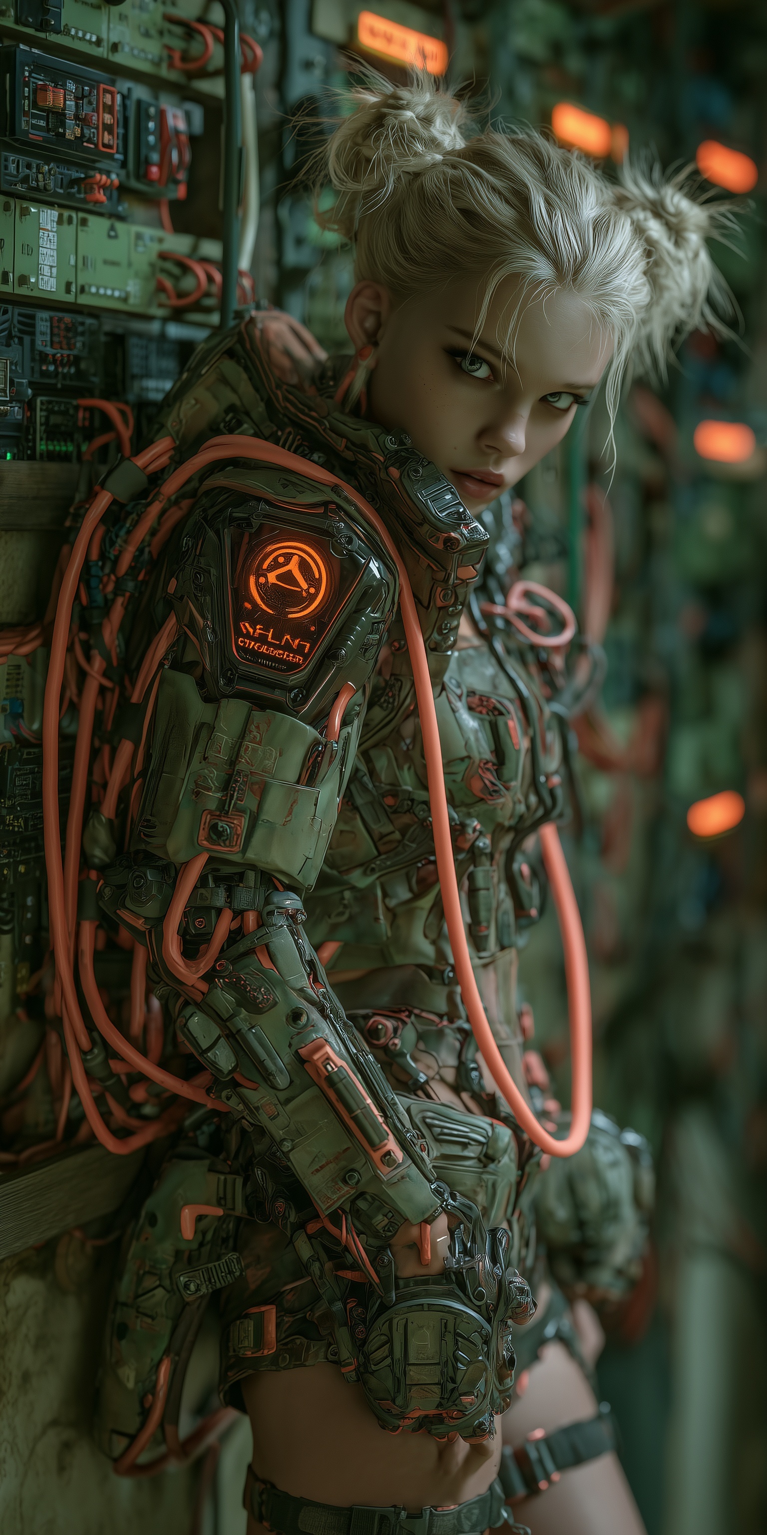 Futuristic Borg Female Defiant in Hyperrealism