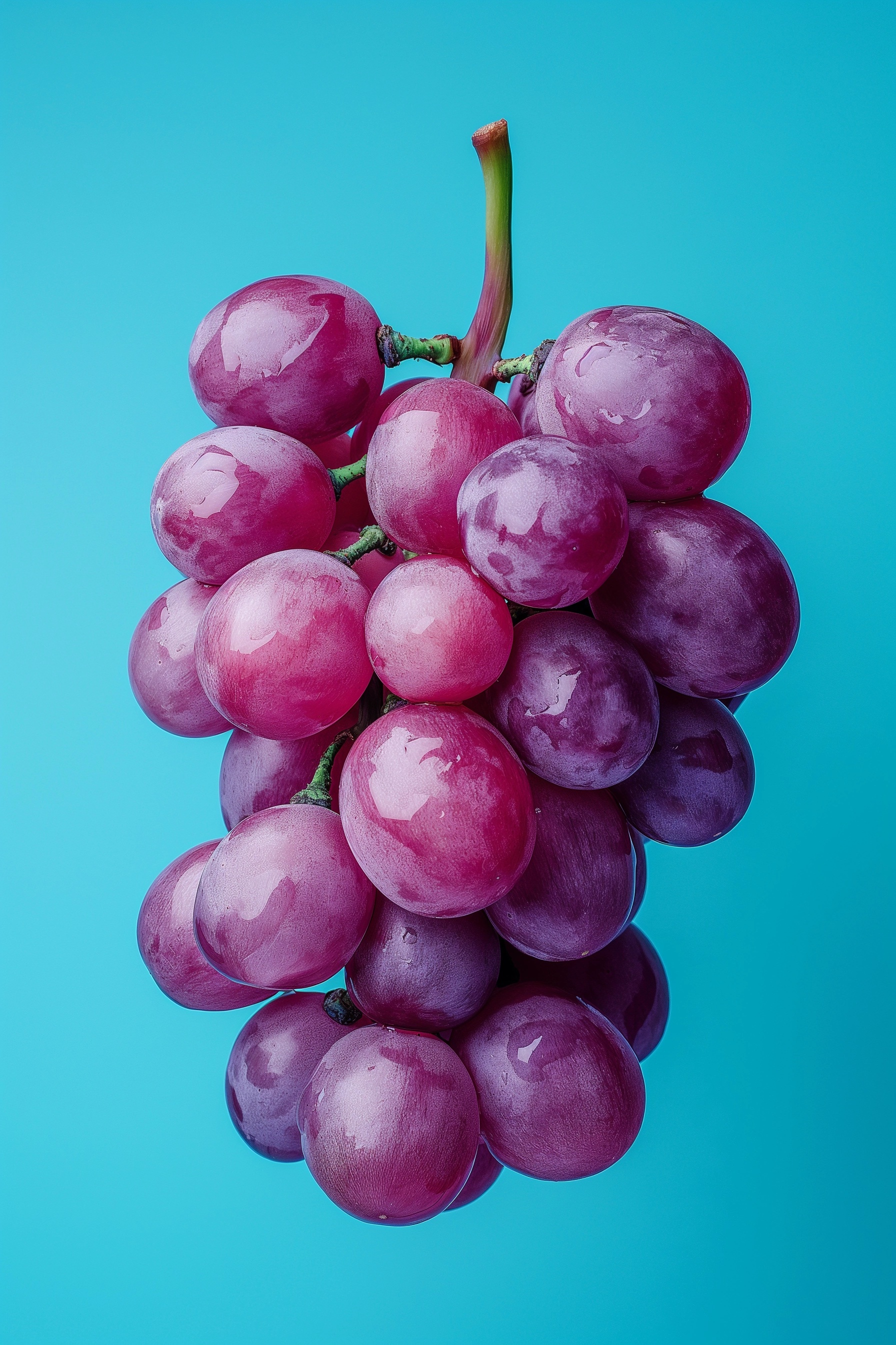 Purple Grape under Blue Sky: National Geographic Style Close-Up